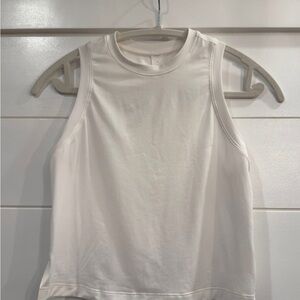 lululemon athletica White Ribbed Crewneck Tank